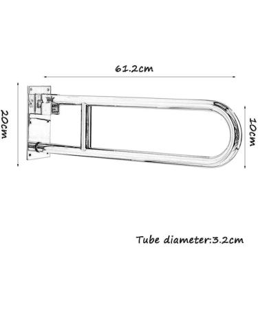 Foldable Support Handle Rail Grab Bar Grab Rails Safety Non-slip Barrier-free Bathroom Handrail Bathtub Toilet Bathroom Handle - Buy Online on GoSupps.com