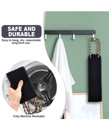 Uraqt Back Scrubber - Double-Sided Peeling Washcloth for Shower | Navy Blue Body Exfoliator with Handles - Buy Online on GoSupps.com