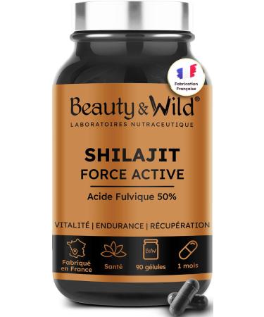 Shilajit Pur en G lules 350 mg par G lule Standardis 50% d Acide Fulvique Traditions de l'Himalaya nergie & Vitalit 90 G lules V gan Fabrication Fran aise Beauty&Wild