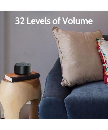 Black Color Noise Sound Machine | 25 Soothing Sounds | 32 Volume Levels | 5 Timers | Memory Function | Ideal for Home, Office, and Travel - Buy Online on GoSupps.com