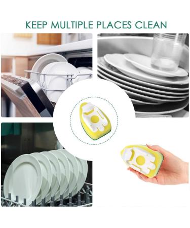 Dish Wand Refills Sponge 1 Dish Wands and 7 Refill Replacement Heads Perfect for Kitchen Dishwashing and Sink Cleaning Non-Scratch and Replaceable (Green) - Buy Online on GoSupps.com