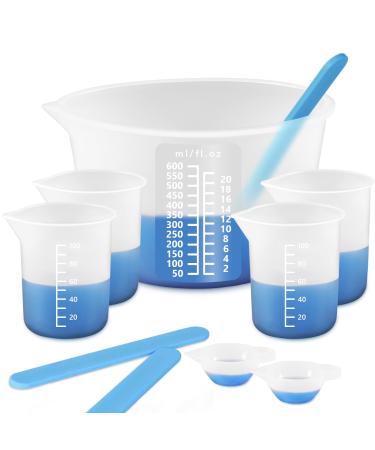 Silicone Measuring Cups for Resin, Resin Supplies with 600&100ml Silicone Cups, Resin Mixing Cups, Silicone Stir Sticks, Epoxy Mixing Cup - Buy Online on GoSupps.com