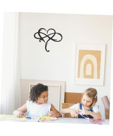 PRETYZOOM 1pc Iron Pendant Home Decor Locket Heart Symbol Loving Heart Pendant Wall Hanging Household 45x39cm Black - Buy Online on GoSupps.com