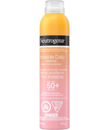 Neutrogena Invisible Daily Defense Body Mist Sunscreen Spray Invisible Finish SPF 50+ 141g 141 g (Pack of 1) - Buy Online on GoSupps.com