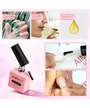 AIMEILI 2 in 1 Nail Glue and Base Gel 15ML - Soak Off UV LED Strong Gel for Acrylic, False, Press on Nails - Buy Online on GoSupps.com