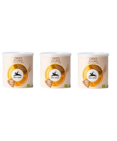 3x Alce Nero Orzo Solubile Biologico Soluble Barley Organic Product 125g Coffee Substitute 100% Italian Barley Organic Product