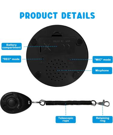 Exryhon 4Pcs Dog Buttons and 2 Pet Training Clicker with Wrist Strap Dog Speech Training Buzzers Voice Recording Button 30 Second Record & Playback Train Your Dog to Express Their Ideas White+blue+yellow+light Blue green+black - Buy Online on GoSupps.com