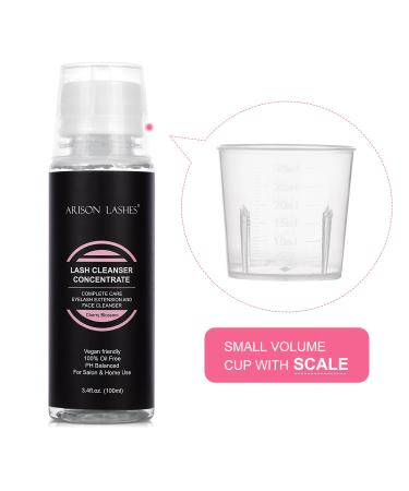 Eyelashes Cleaner Concentrate 100ml | Paraben & Sulfate Free Foam Shampoo for Extensions & Natural Lashes | Cherry Blossom Makeup Remover for Salon & Home Use - Buy Online on GoSupps.com