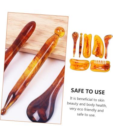 Minkissy Gua Sha Massage Board & Eye Massage Balls Set - 7-Piece Jade Facial & Body Tool for Skin Care Massage and Relaxation | International Shipping Available - Buy Online on GoSupps.com