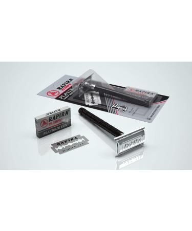 Rapira Platinum Lux Shaving Set - Premium Razor & 5 Blades for a Perfect Shave | International Shipping Available - Buy Online on GoSupps.com