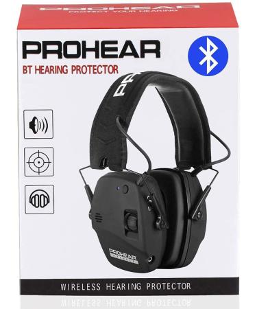 PROHEAR 030 Bluetooth 5.0 Electronic Shooting Ear Protection Earmuffs, Noise Reduction Sound Amplification Hearing Protector for Gun Range and Hunting Black