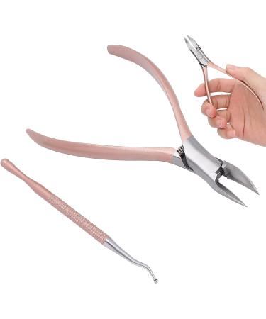 Verdant Touch Toenail Lifter Stainless Steel Toenail Nippers and Lifter Set Professional Ingrown Nail Pedicure Tools Rose Gold for Precision Nail Care - Buy Online on GoSupps.com