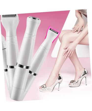 Solustre Women's Electric Hair Razor - 2 Pcs Hair Removal Set | Private Shaving Tool | White Cosmetics - Buy Online on GoSupps.com