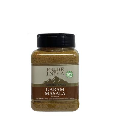 Pride of India - Garam Masala Ground Warming Spice Blend for Variety of Dishes Flavorful Mix for Curries and Pilafs Easy to Use - 8 oz. Medium Dual Sifter Bottle Ideal for Non-Veg & Veg Dishes