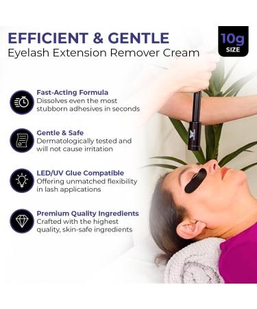 Eyelash Extension Remover Cream | Fast-Acting & Gentle Lash Removal | UV Glue Compatible - Existing Beauty Lashes 10g - Buy Online on GoSupps.com