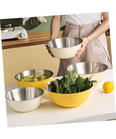 ABOOFAN Egg with Scale Stainless Mixing Bowls Containers with Lids Serving Dishes for Entertaining Steel Dip Bowls Kitchen Storage Bowl Fruit Storage Basin Stainless Steel 19X19CM As Shown - Buy Online on GoSupps.com