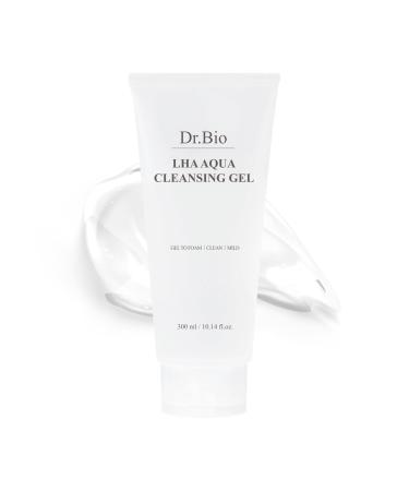 Dr. Bio LHA Aqua Cleansing Gel (10.14oz/300ml) | Daily Cleansing Gel-to-Cream with Probiotics & Natural Surfactants | Gentle Exfoliating Hydrating Soothing for Sensitive Skin | Korean Skin Care