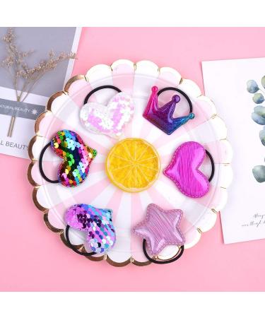 40pcs Sequin Baby Girls Hair Ties - Elastic Headbands for Toddlers & Kids - Buy Online on GoSupps.com