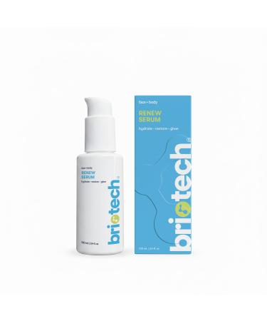 BRIOTECH Renew Serum Hypochlorous Acid Mineral Gel Soften Fine Line Appearance Smooth Skin for Face Neck Chest Spot Corrector Soothe Redness Vegan 3.4 fl oz 3.4 Fl Oz (Pack of 1)