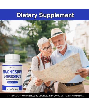 Magnesium l-Threonate | Magnesium Capsules | Capsules for Men & Women - 60 Capsules (Pack 1) - Buy Online on GoSupps.com