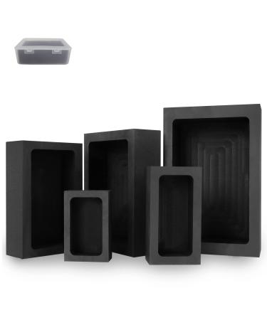 GanFindX 1 PCS (#1-0.5KG-30ML) Pure Graphite Ingot Molds for Melting Casting Refining Gold Silver Metal Aluminum Copper Brass with Packing Box - Buy Online on GoSupps.com