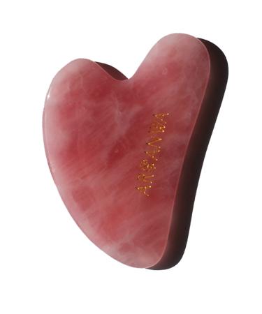 Ari Anwa Skincare - Gua SHA Rosenquarz LifttingTool |With velvet bags & e-book for Face Yoga |Effective & high quality - Gua Sha Massage Stein