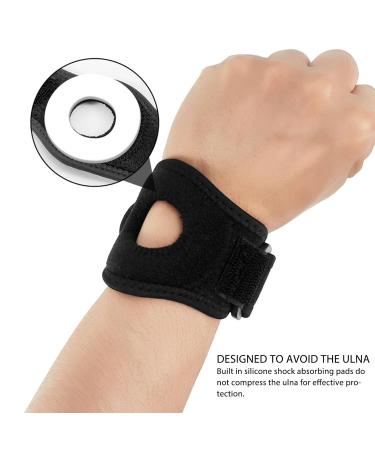 RiToEasysports Adjustable Silicone Wrist Brace - Compression Support for Ulnar Sided Wrist Pain (S/M) - Breathable Design for Comfort - Buy Online on GoSupps.com