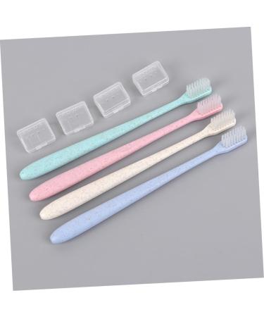 Buy Mobestech Vegan Organic Travel Toothbrush | 2 Boxes of 8 Pieces | Eco-Friendly Manual Care Brush with Cap - International Shipping Available - Buy Online on GoSupps.com