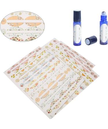 Weatherproof Oval Shaped and Round Stickers with 4 Sheets Empty Essential Oil Bottle Sticker Shaped All Purpose Labels in One Decorate Your Aromatherapy Products These Beautiful - Buy Online on GoSupps.com