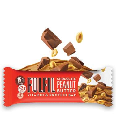Fulfil Vitamin and Protein Bar (15 x 40 g Bars) Chocolate Peanut Butter Flavour 14g High Protein 9 Vitamins Low Sugar - Buy Online on GoSupps.com