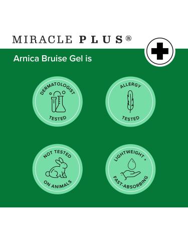Miracle Plus Natural Arnica Bruise Body Gel - Extra Strength Vitamin K Cream for Bruising Swelling & Thin Skin - 4 Oz Arnica Ointment for Post-Surgery Skin Care - Buy Online on GoSupps.com