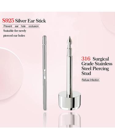 Professional Ear Piercing Gun Kit with Hypoallergenic Surgical Studs - Stainless Steel Body & Nose Earrings Piercing Machine - Reusable Set in Yellow - Buy Online on GoSupps.com