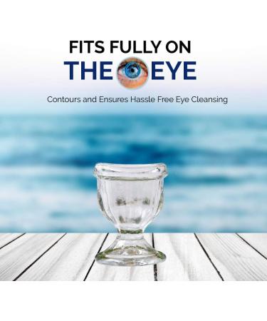 ChillEyes Transparent Glass Eye Wash Cup - Set of 2 | Eco-Friendly & Non-Reactive Eye Rinse Solution - Buy Online on GoSupps.com