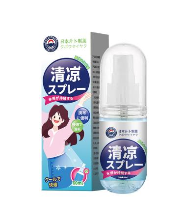 Brume Rafra chissante - Spray Frais Portable pour V tements 60ml - Brume Naturelle Instantan e pour Sports en Ext rieur et Conditions Chaudes