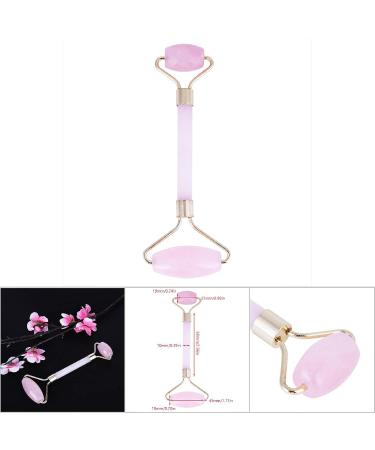 Jade Roller Double Head Rose Quartz - Slimming Face Beauty Massage Roller in Rose Gold | Shop Internationally - Buy Online on GoSupps.com
