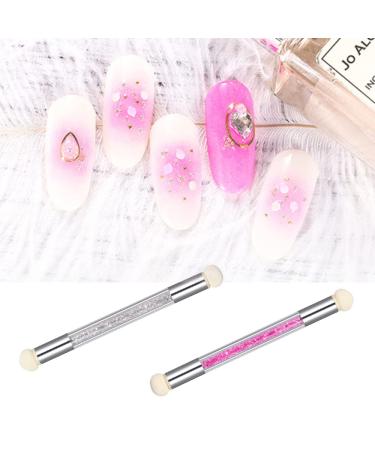 Buy 2-Piece Nail Art Rendering Tools Set | Double Head Ombre Sponge Manicure Brush & Nail Art Sponge for Flawless Designs - Buy Online on GoSupps.com