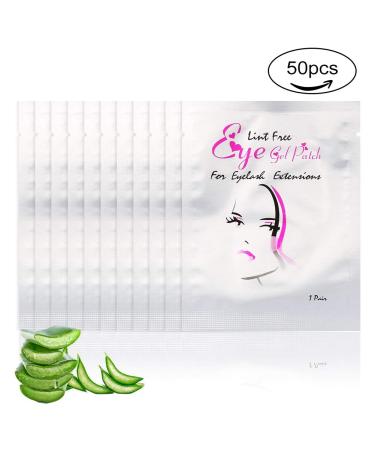 Jadpes Eye Gel Patches - 50 Pairs Lint Under Eye Gel Pads for Eyelash Extensions | Pro Salon & DIY Beauty Tool - Buy Online on GoSupps.com