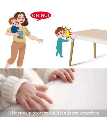 Silicone Edge Protector for Baby Proofing Corners - Clear Guards with Pre-Tape Adhesive - Soft, Safe Bumper for Child Table, Cabinets, Furniture - 3ft (0.4x0.4in) - Buy Online on GoSupps.com