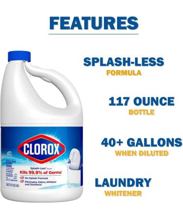 Buy Splash-Less Bleach Cleaner 117oz Effective Disinfecting Bleach Concentrate & Daley Mint Towel - Ideal for Laundry Tile Floors & Bathrooms - International Shipping - Buy Online on GoSupps.com