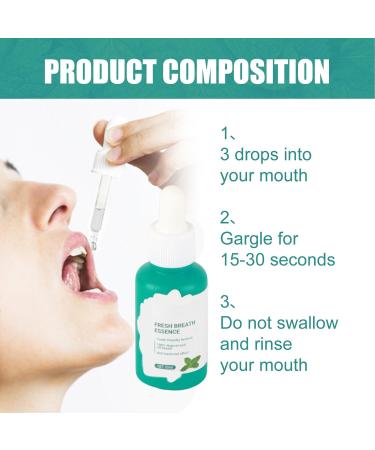 Oral Breath Serum - 2 Pack Bad Breath Eliminator | 30ml Mint Herbal Extract Drops for Fresh Breath - Buy Online on GoSupps.com