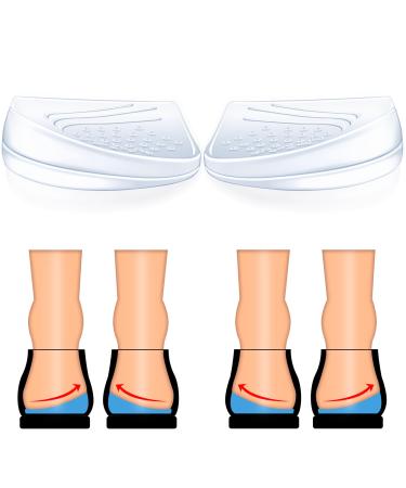 2 Layers Adjustable Heel Correction Insoles Correction Insoles for Supination & Pronation Knee Pain and Foot Alignment Orthopedic Solution for Leg Length Discrepancies(Large) Clear - 2 Layers Large