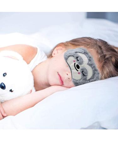 ULIFEMALL Cute Sloth Sleeping Mask - Soft Plush Blindfold for Kids & Adults | Funny Novelty Animal Eye Cover for Night Nap, Travel, Meditation - Buy Online on GoSupps.com
