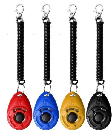 pengxiaomei 4 Pcs Dog Training Clicker Pet Training Clickers Set with Wrist Strap for Train Dog Cat Bird or Other Pets - Buy Online on GoSupps.com