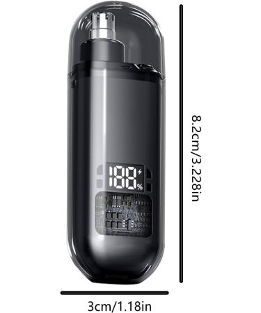 Nose Hair Trimmer Nose Hair Trimmer for Women Wireless Device with Digital Display Waterproof Trimmer Set Face Care for Men Women Eyebrow Removal Black - Buy Online on GoSupps.com