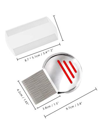 6 PCS Double Sided Metal Teeth Lice Combs - Fine Tooth Head Lice Vacuum Combs for Kids, Adults, Pets - Stainless Steel Nit Comb for Long Hair - Buy Online on GoSupps.com