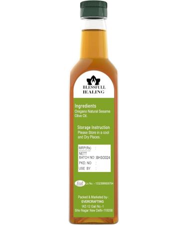 Blessfull Healing Cold Pressed Sesame Oil for Healthy Cooking Skin Glow 250 ml / 8.45 fl oz Pack of 2 - Buy Online on GoSupps.com