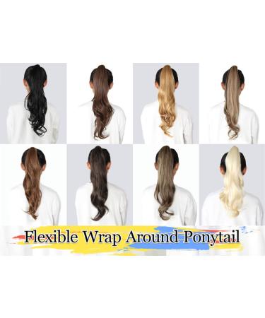 32 Inch Curly Blonde Wrap Around Ponytail Extension - Synthetic Hairpiece for Women (4#, Pack of 1) - Buy Online on GoSupps.com