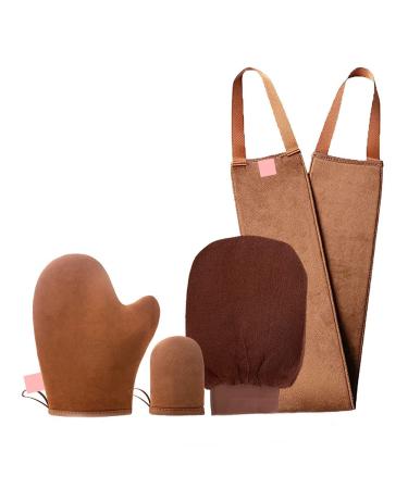 Socueny Tanning Oiler Gloves Set Replacement Spare Parts Sunless Tanning Applicator Body Flocking Gloves Oiling Tool Self Tanning Gloves Applicator