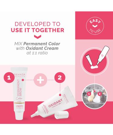 Renata Beauty Lash and Brow Tint Kit | Brown Dye Set with Cream Developer and Styling Brush | Long-Lasting Effect | 30 Applications - Buy Online on GoSupps.com