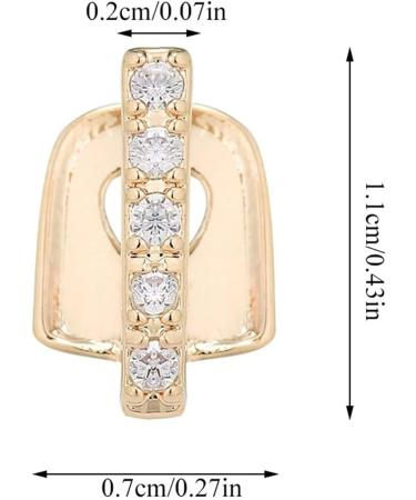 FIVENUM Hip Hop Gold Teeth Crystal Grills - Dental Mouth Caps for Cosplay & Parties | Funny Jewelry Gift for Rappers - Buy Online on GoSupps.com
